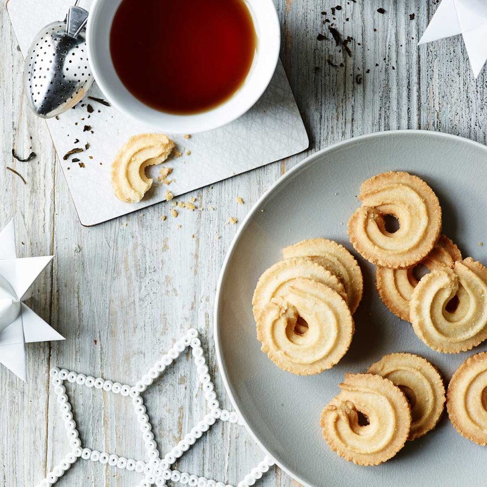 Karen Volf - Vaniljekranse Smørbagte - Danish cookies