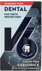 Tyggegummi m. lakrids - V6 Dental Liqourice - 3 packs