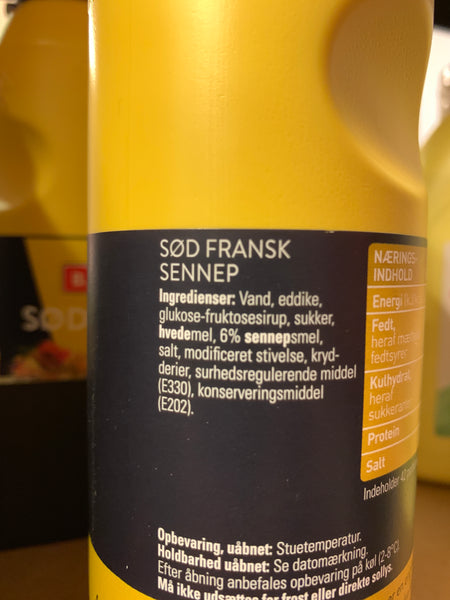 Bähncke Sød Fransk Sennep - sweet mustard