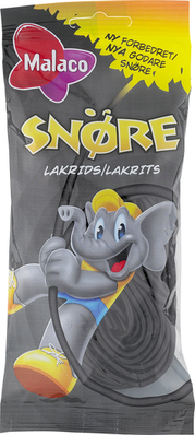 Malaco - Lakridssnøre sød lakrids - sweet liqoruice "shoelace"