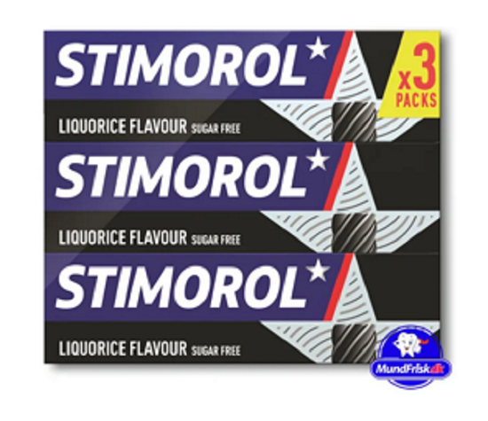 Stimorol Liquorice Lakrids Tyggegummi - Liquorice Chewing Gum 3x3pk ...